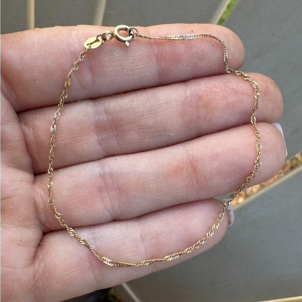 Vintage  solid 10k yellow gold bracelet - Picture 5 of 14